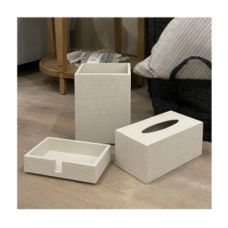 FABRIC WASTEBASKET & TISSUE SETS