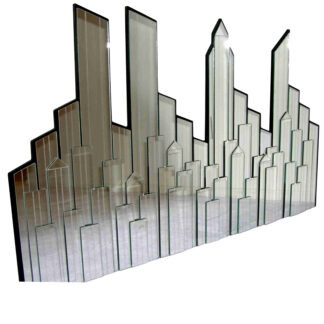 NY SKYLINE 3d Shaped Wall Mirror